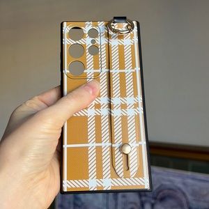 For Samsung Galaxy S23 ultra phone case wrist strap kickstand keychain holder